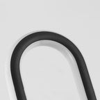 Ray Modern Metal Elliptical Ring Solar Outdoor Path Light, Black