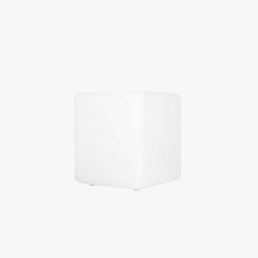 Ray Minimalist Square Outdoor Ground Lamp, White