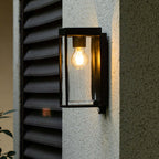 Ray Modern Rectangular Solar Waterproof Glass Outdoor Wall Lamp