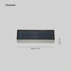 Ray Modern  rectangular Solar Waterproof Outdoor Wall Lamp, Black