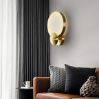 Sol Alabaster Brass Wall Light