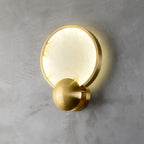 Sol Alabaster Brass Wall Light