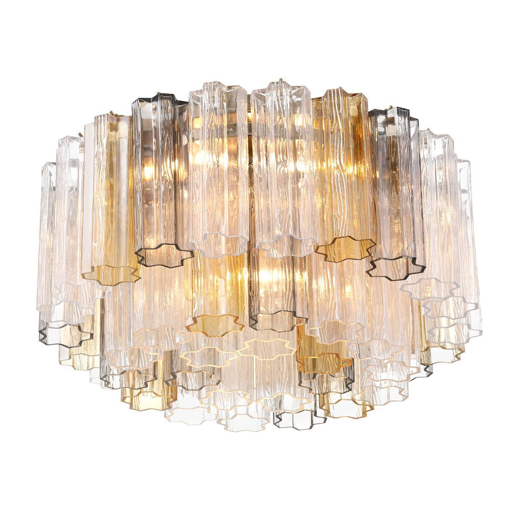 Aurora Ceiling Lamp Glass Tube Layered Amber