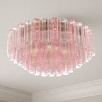 Aurora Ceiling Lamp Glass Tube Layered Amber