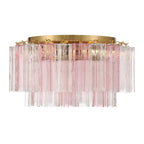 Aurora Ceiling Lamp Glass Tube Layered Amber