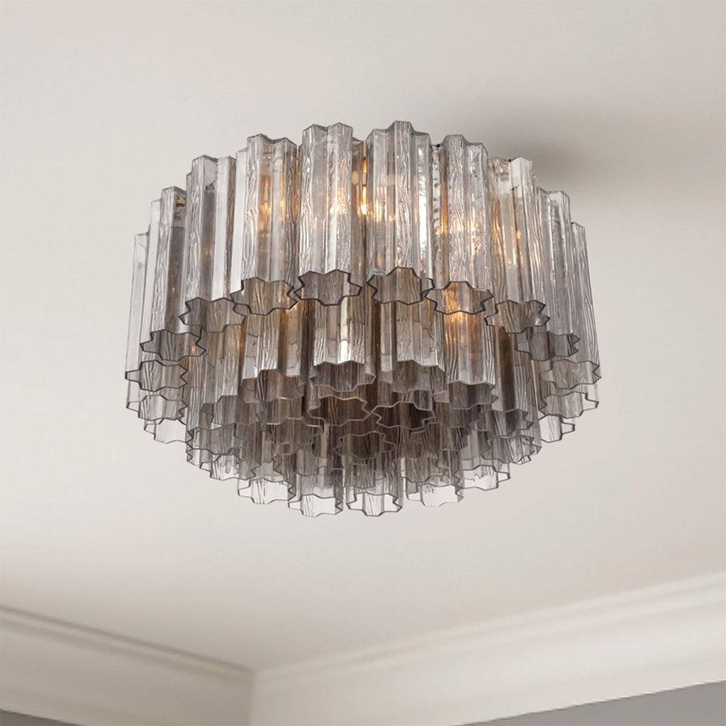 Aurora Ceiling Lamp Glass Tube Layered Amber