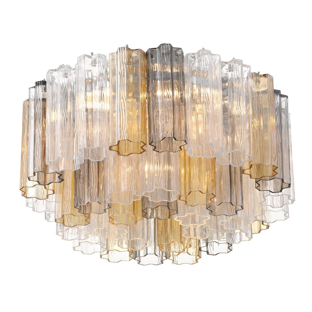 Aurora Ceiling Lamp Glass Tube Layered Amber
