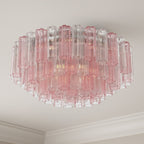 Aurora Ceiling Lamp Glass Tube Layered Amber