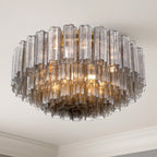 Aurora Ceiling Lamp Glass Tube Layered Amber