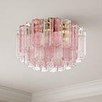 Aurora Ceiling Lamp Glass Tube Layered Amber