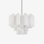 Aurora Chandelier White Layered Tube