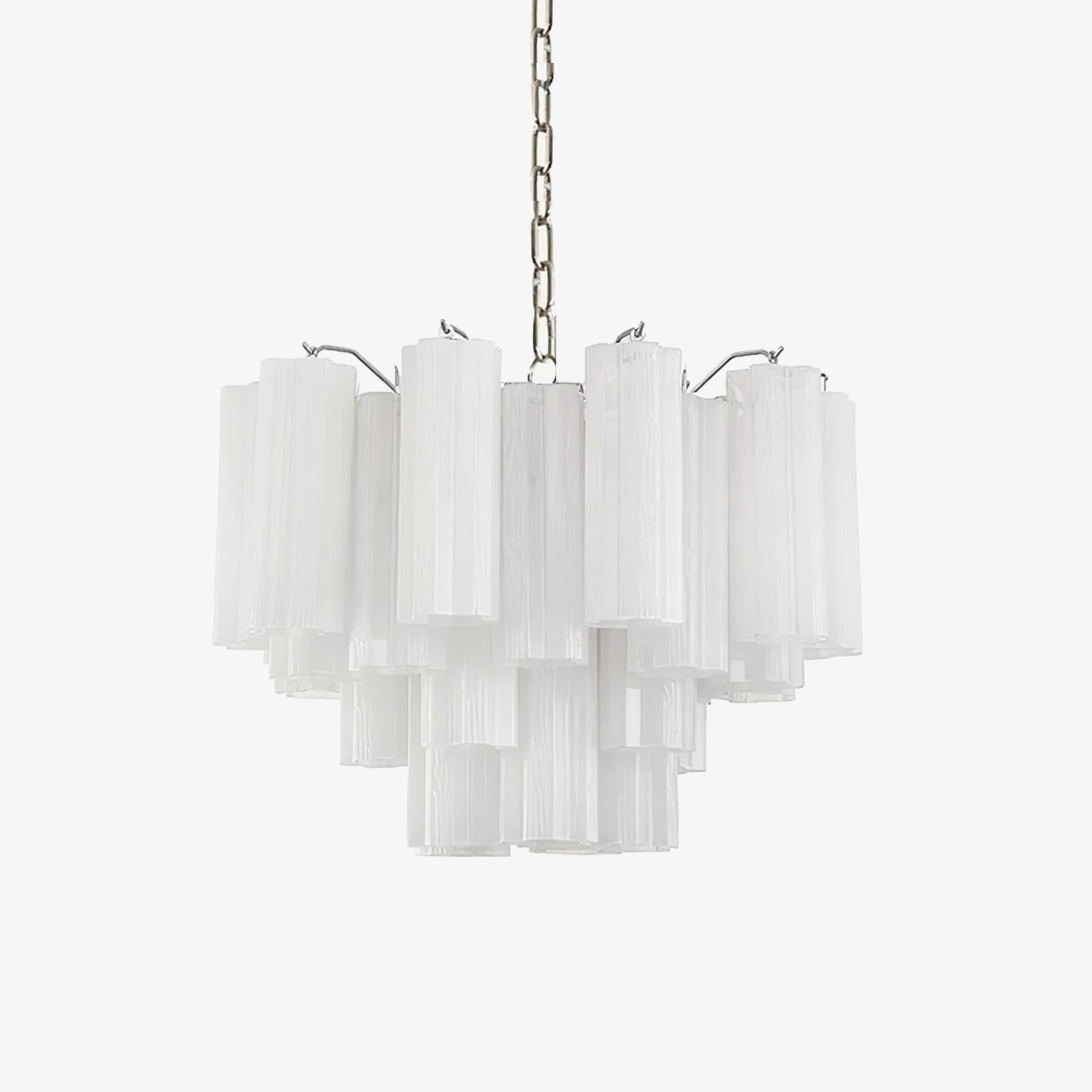 Aurora Chandelier White Layered Tube