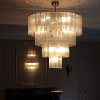 Aurora Chandelier White Layered Tube