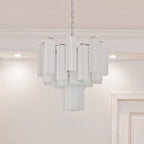 Aurora Chandelier White Layered Tube