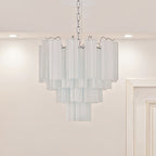 Aurora Chandelier White Layered Tube
