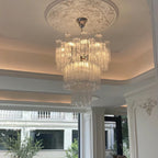Aurora Chandelier White Layered Tube