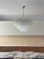 Aurora Chandelier White Layered Tube