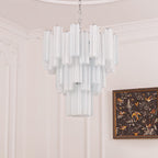 Aurora Chandelier White Layered Tube