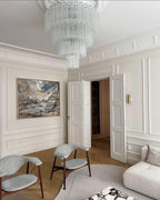 Aurora Chandelier White Layered Tube