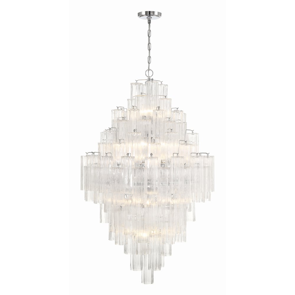 Zenith Diamond Chandelier Glass Tube Layered Amber