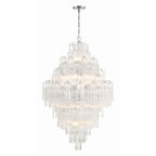 Zenith Diamond Chandelier Glass Tube Layered Amber