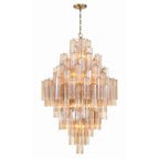 Zenith Diamond Chandelier Glass Tube Layered Amber