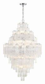 Zenith Diamond Chandelier Glass Tube Layered Amber