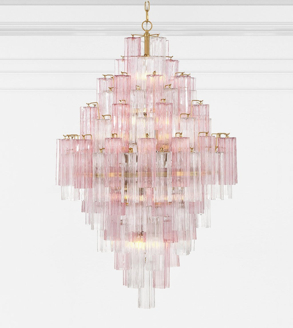Zenith Diamond Chandelier Glass Tube Layered Amber