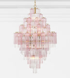 Zenith Diamond Chandelier Glass Tube Layered Amber