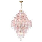 Zenith Diamond Chandelier Glass Tube Layered Amber