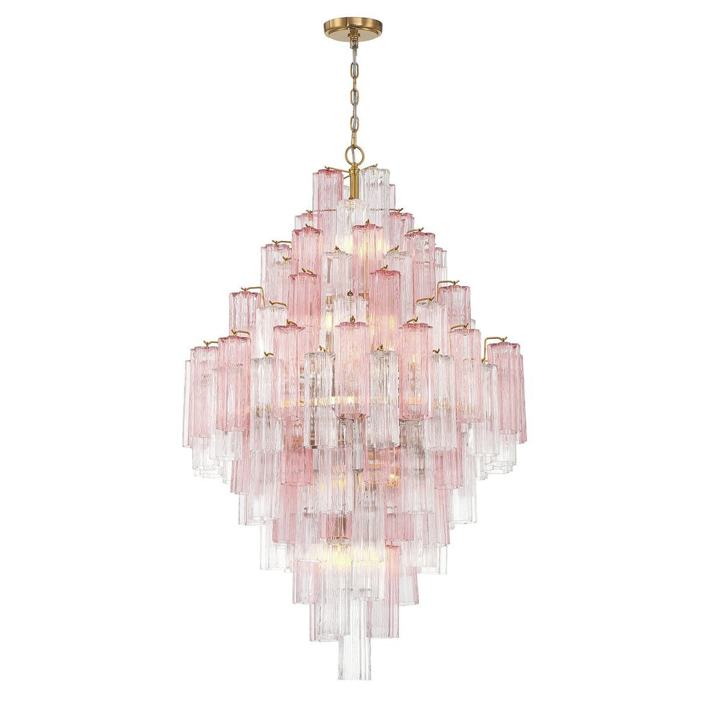 Zenith Diamond Chandelier Glass Tube Layered Amber