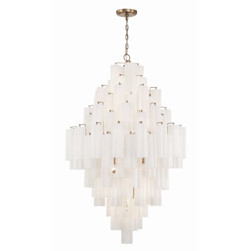 Zenith Diamond Chandelier Glass Tube Layered Amber