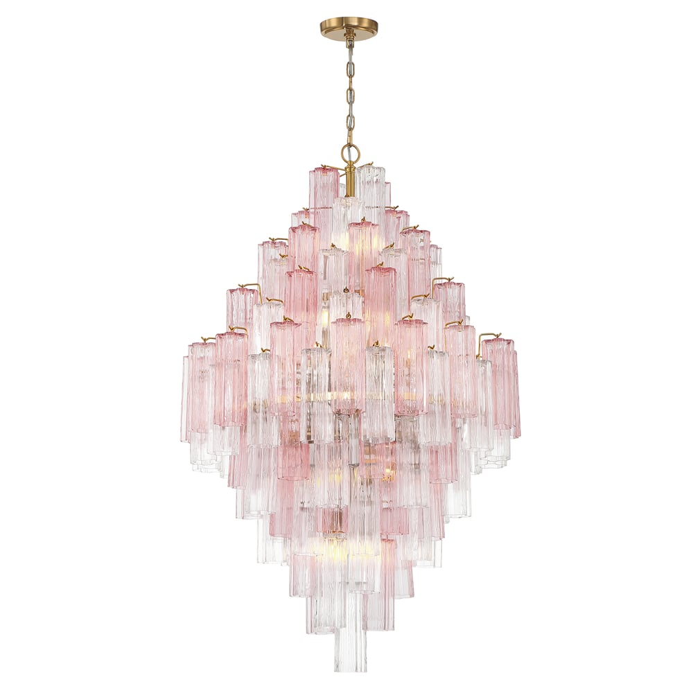Zenith Diamond Chandelier Glass Tube Layered Amber