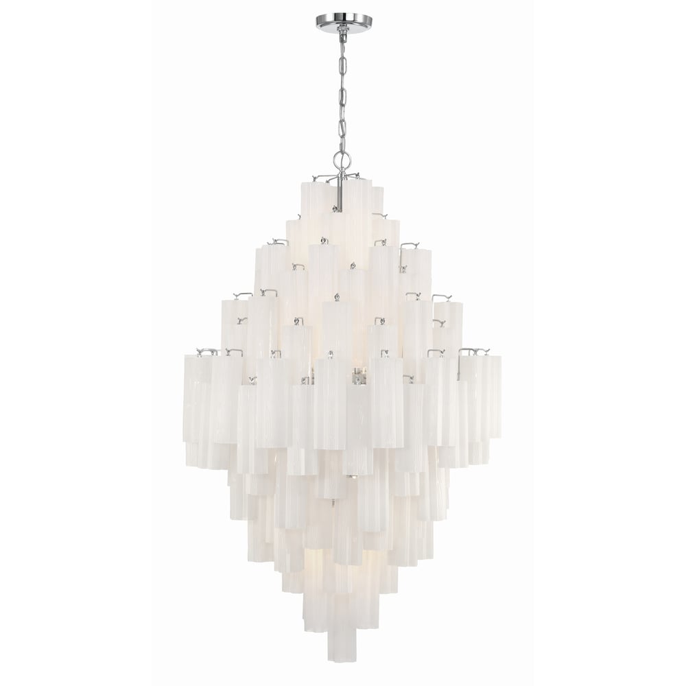 Zenith Diamond Chandelier Glass Tube Layered Amber