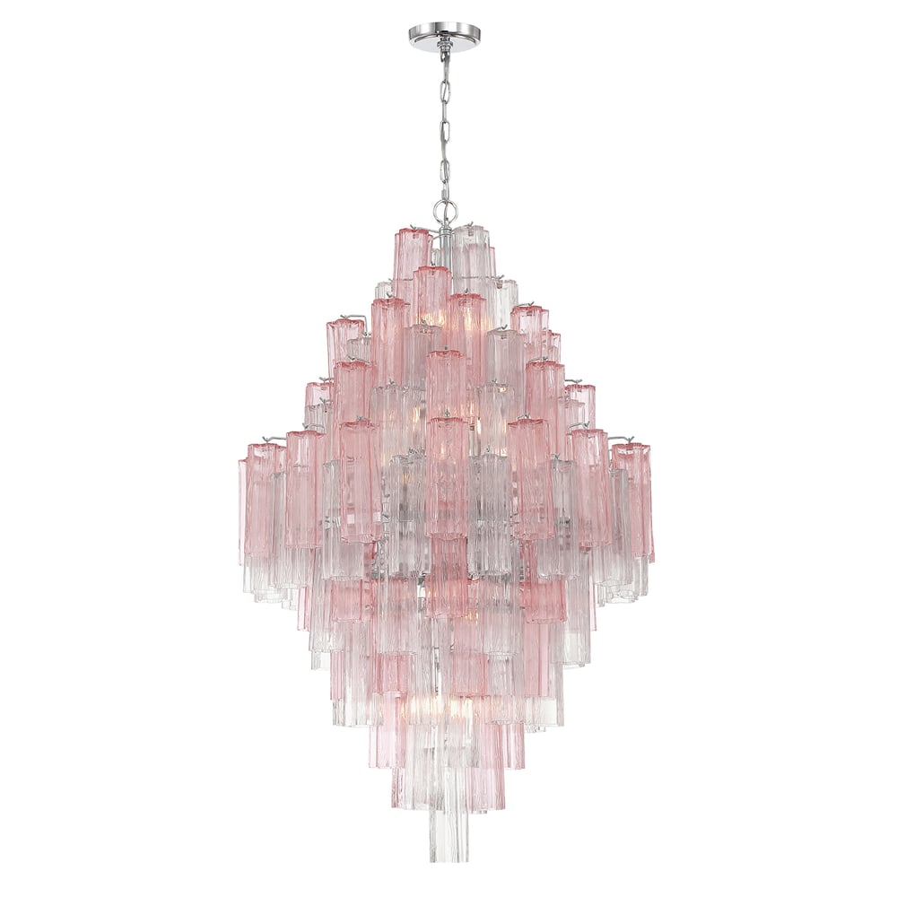 Zenith Diamond Chandelier Glass Tube Layered Amber