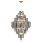 Zenith Diamond Chandelier Glass Tube Layered Amber