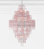 Zenith Diamond Chandelier Glass Tube Layered Amber
