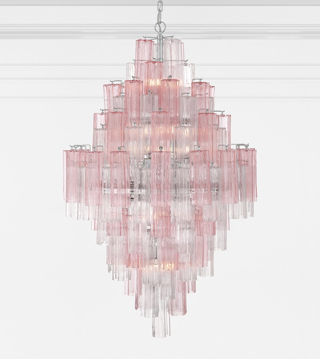 Zenith Diamond Chandelier Glass Tube Layered Amber