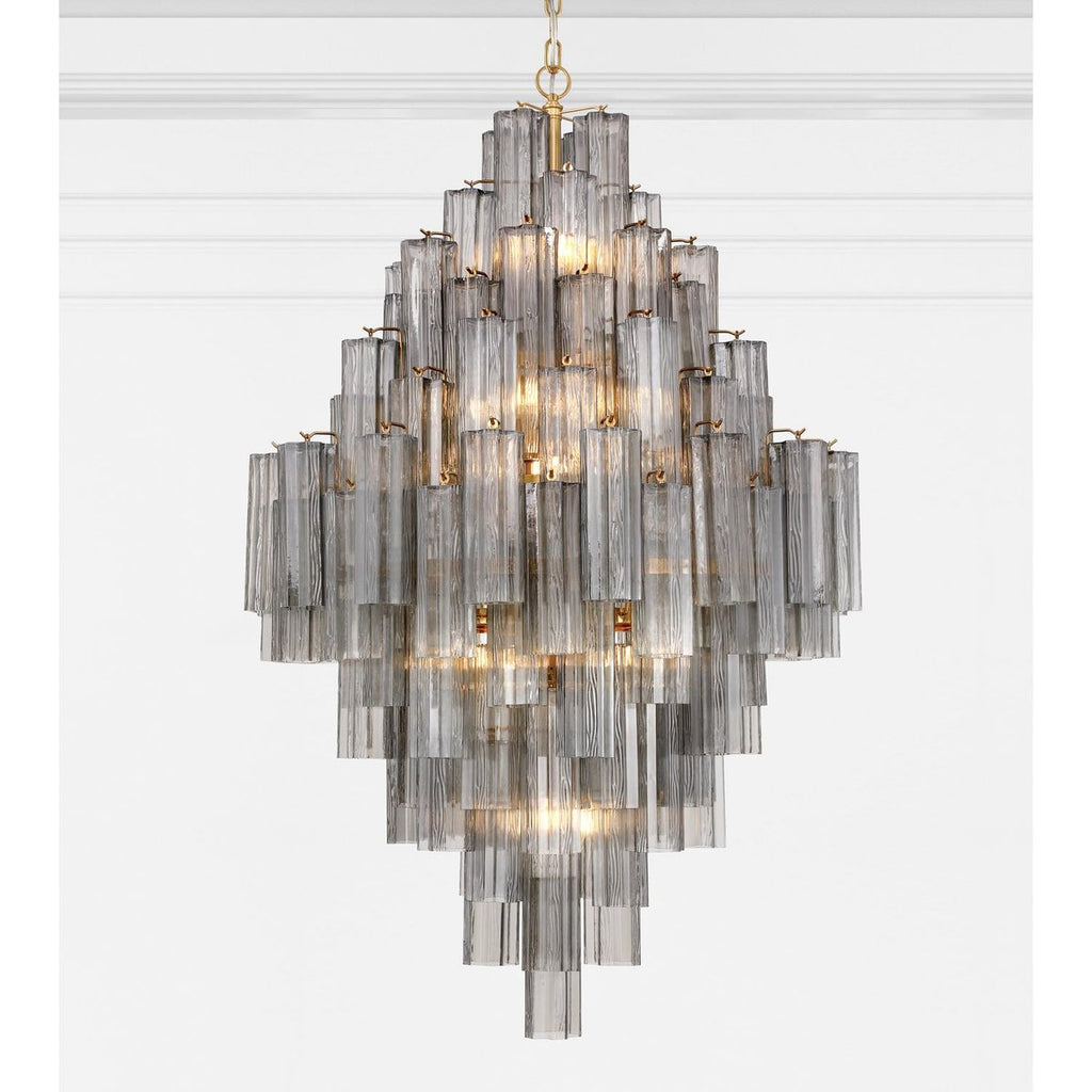 Zenith Diamond Chandelier Glass Tube Layered Amber