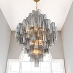 Zenith Diamond Chandelier Glass Tube Layered Amber