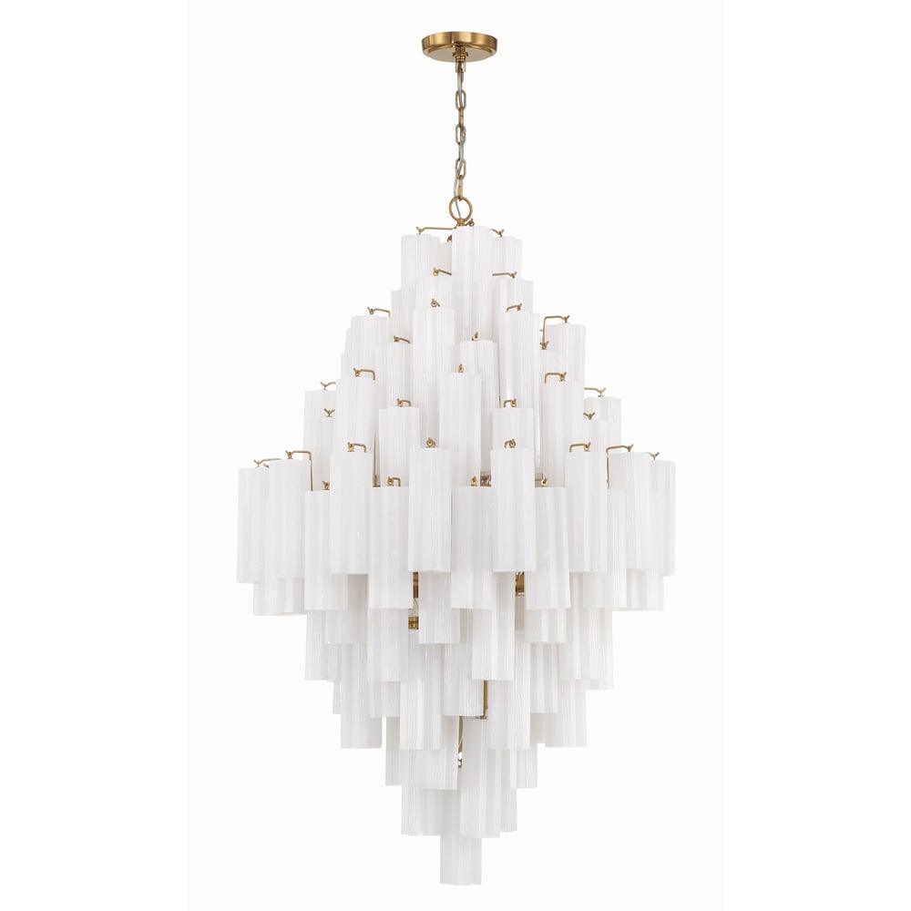 Zenith Diamond Chandelier Glass Tube Layered Amber