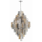 Zenith Diamond Chandelier Glass Tube Layered Amber