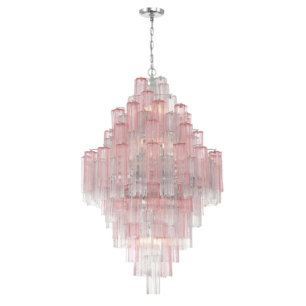 Zenith Diamond Chandelier Glass Tube Layered Amber
