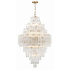 Zenith Diamond Chandelier Glass Tube Layered Amber