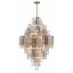 Zenith Diamond Chandelier Glass Tube Layered Amber