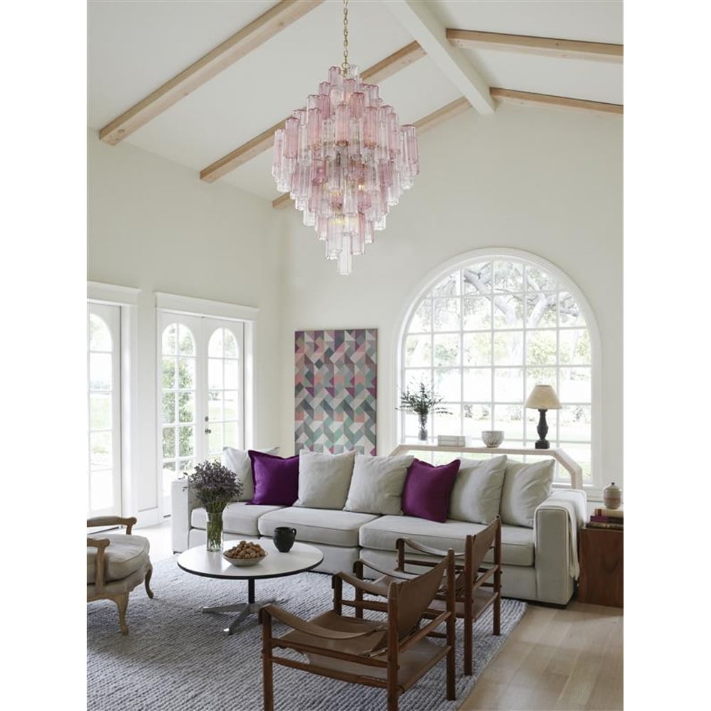 Zenith Diamond Chandelier Glass Tube Layered Amber