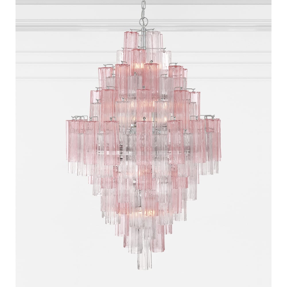 Zenith Diamond Chandelier Glass Tube Layered Amber