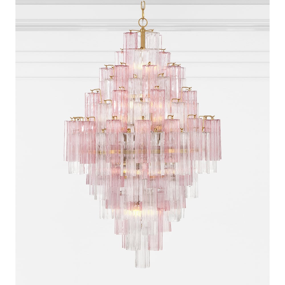 Zenith Diamond Chandelier Glass Tube Layered Amber