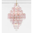 Zenith Diamond Chandelier Glass Tube Layered Amber