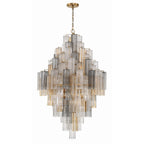 Zenith Diamond Chandelier Glass Tube Layered Amber